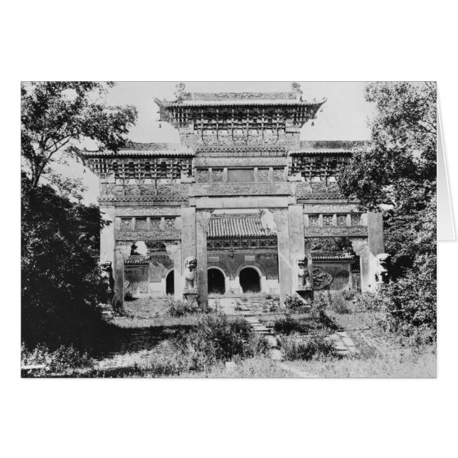 Grav vid kejsaren Qing Taizong Hälsningskort (Framsidan Horizontal)