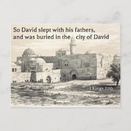 Grav vid Kung David vid Mount Zion i Jerusalem Vykort