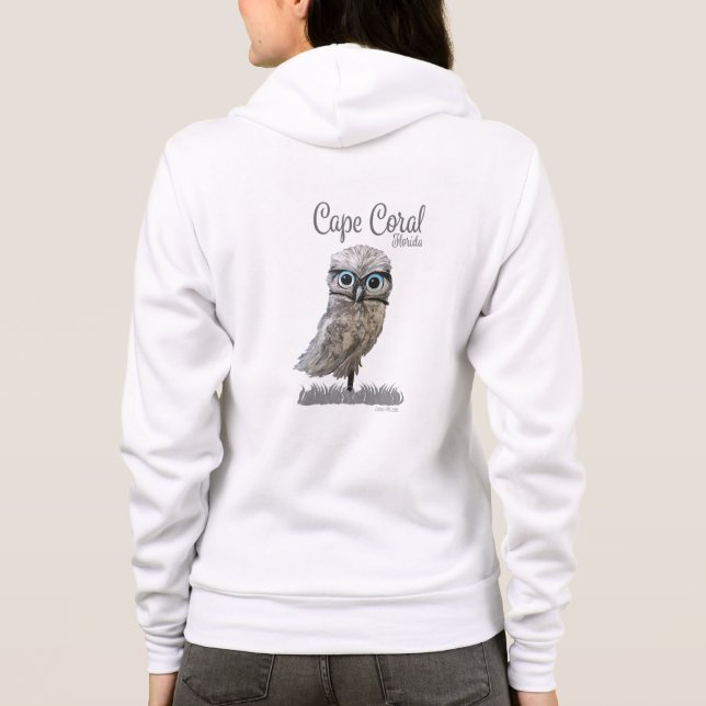 Gräva korall FL för ugglakonstudd Tee Shirt (Baksida)