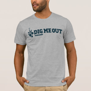 Gräva mig slösar ut horisontallogotypen på grå tee shirt