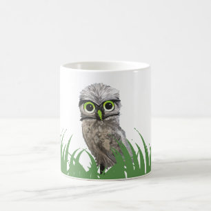 Gräva ugglakonstverk kaffemugg