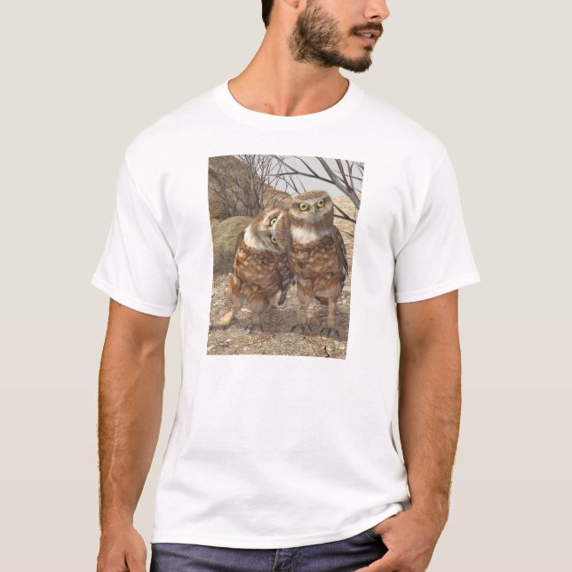 Gräva ugglor t-shirt (Framsida)