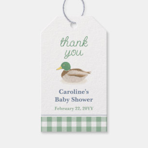 Gravand Mallard-ducks Baby Shower Tacksamhetsprese Presentetikett