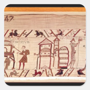 Grävande av fortifiering för ett läger vid fyrkantigt klistermärke