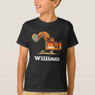 Grävare för lastbil för konstruktion för t-shirt