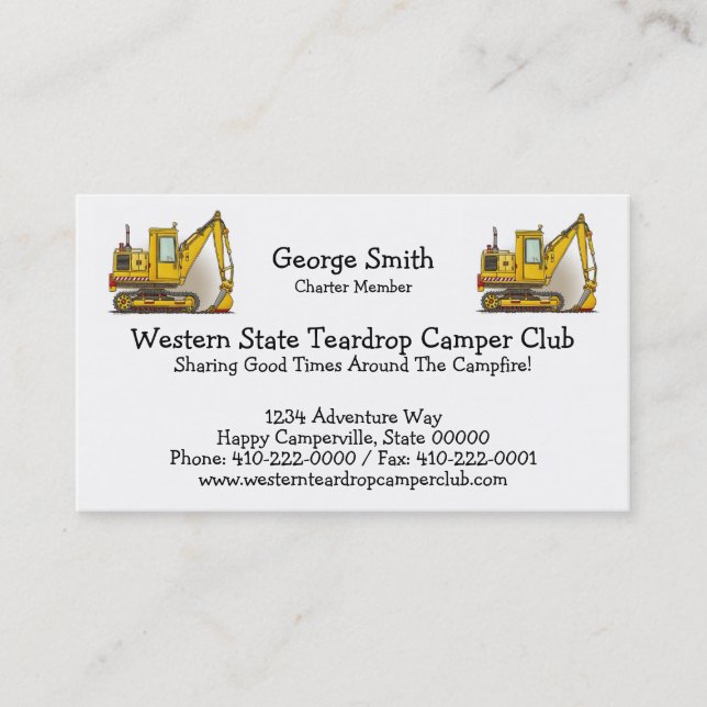 Grävareskyffel Visitkort (Framsida)