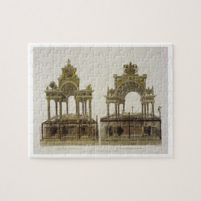 Gravarna av drottningen Elizabeth mig och Mary Pussel (Horisontell)