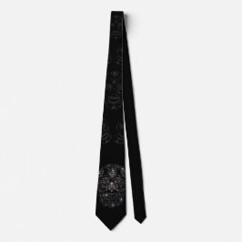 Gravata / Necktie - " diamonds skull" Slips