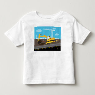 Grävbil Lastbil Konstruktions Lastbilar Byggarbets T Shirt