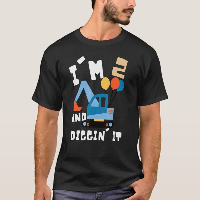 Grävdjur 2:a födelsedag t shirt (Framsida)
