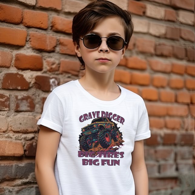 Grave Digger, Big Däck Big Roligt Monster Lastbil T Shirt (Skapare uppladdad)