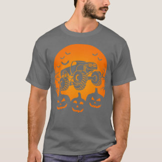 Grave Digger Pumpkin Funny Halloween Costume Boys T Shirt