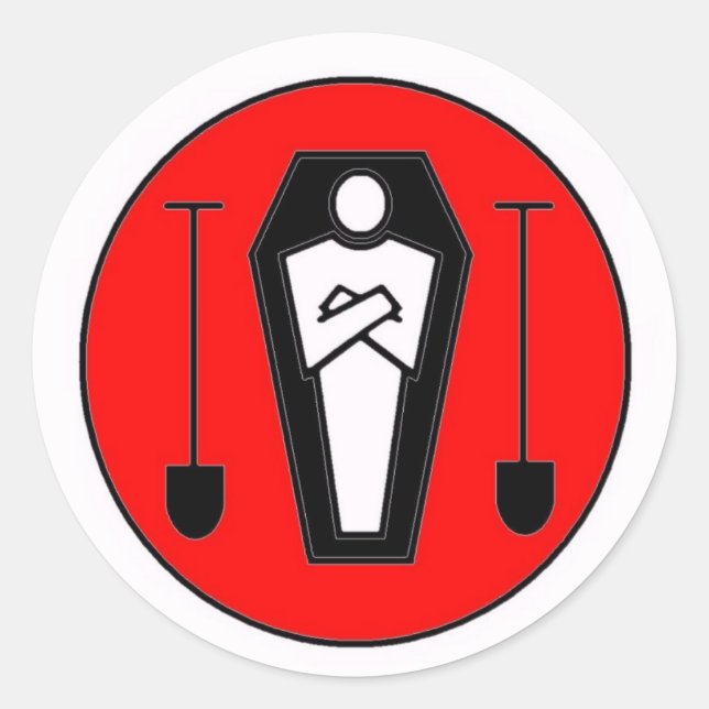 Grave Diggers Union 13 Runt Klistermärke (Framsida)