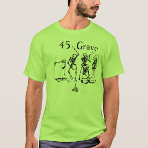grave för skelett- musikband '45 t shirt