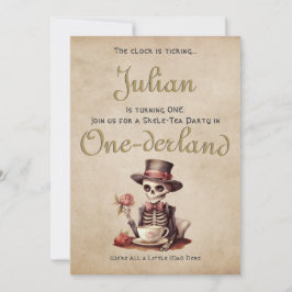 Grave Mistake Gothic Skeleton Halloween Baby Bday Inbjudningar