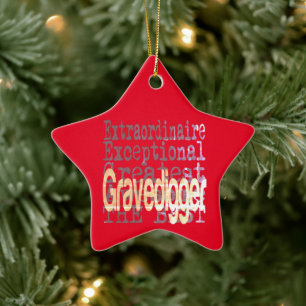 Gravedigger Extraordinaire Julgransprydnad Keramik