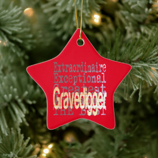 Gravedigger Extraordinaire Julgransprydnad Keramik