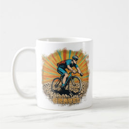 Gravel Bike Rider med Sol Rays Kaffemugg
