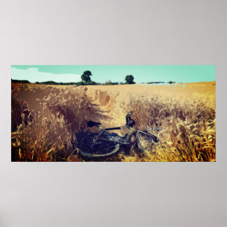 Gravel Cycle in spannmålspastele poster foto