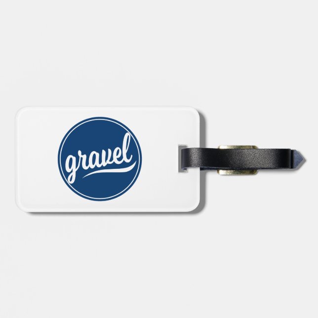 Gravel Cycling Blue Logotyp Bagagebricka (Baksida Vågrät)