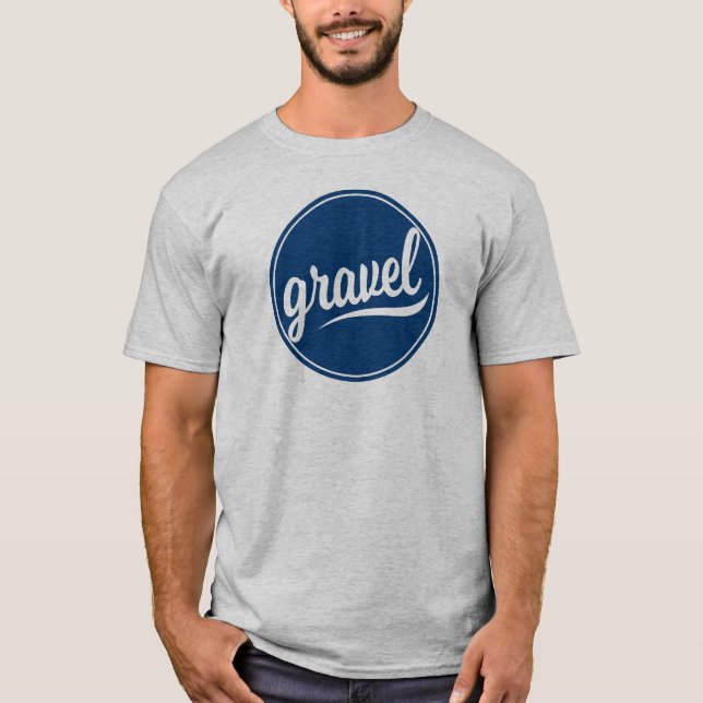 Gravel Cycling Blue Logotyp T Shirt (Framsida)