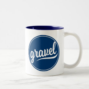 Gravel Cycling Blue Logotyp Två-Tonad Mugg