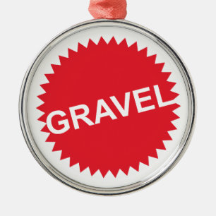 Gravel Cycling Red Logotyp Julgransprydnad Metall
