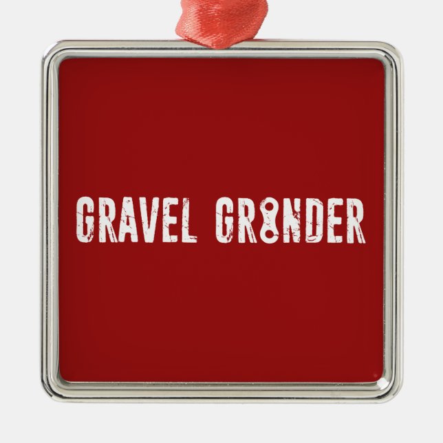 Gravel Grinder Chain Link Julgransprydnad Metall (Framsidan)