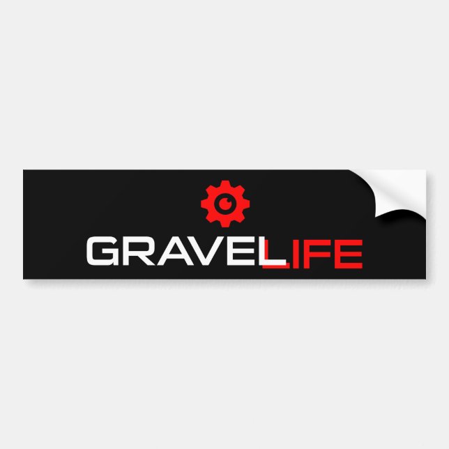 Gravel Life Cycling Bildekal (Framsidan)