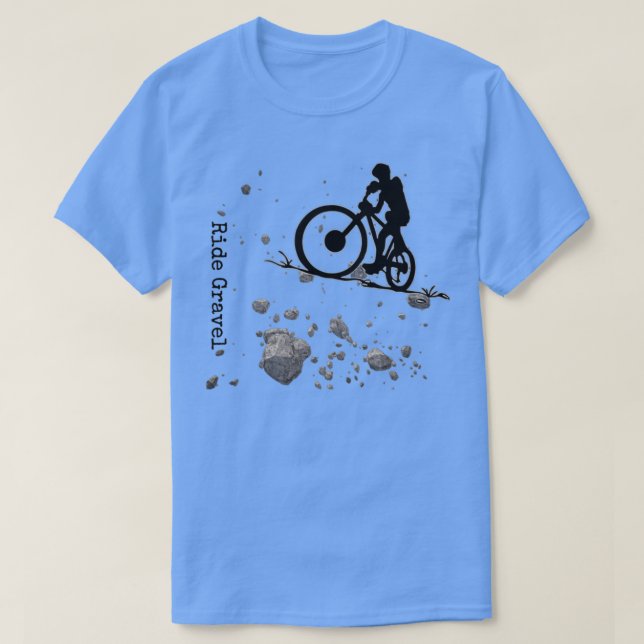 Gravel- och spritcykling på väg  t shirt (Design framsida)
