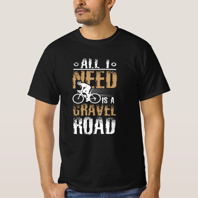 Gravel Road Gravel Bike T Shirt (Framsida)