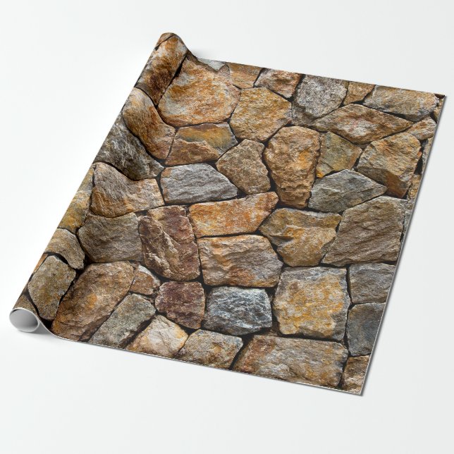 Gravel Small stone-vägg  Presentpapper (Utrullad)