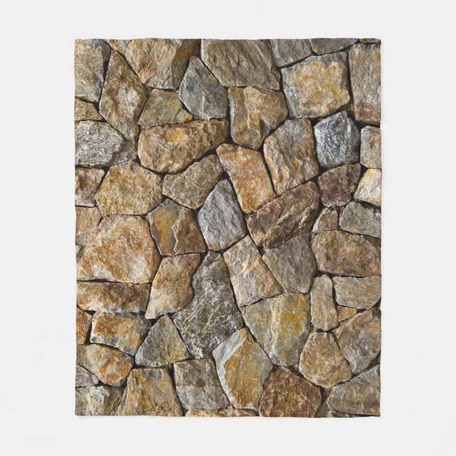 Gravel Stone Wall: Dekorativ design Fleecefilt (Framsidan)