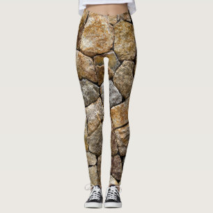 Gravel Stone Wall: Dekorativ design Leggings