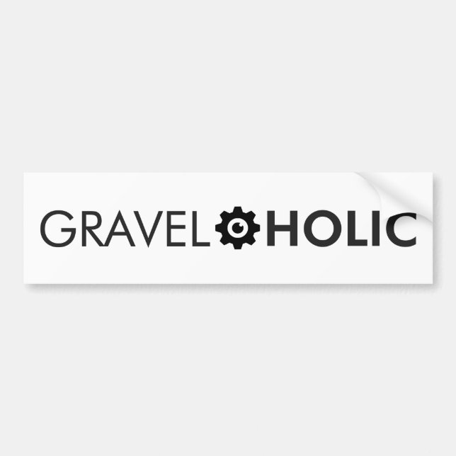 GravelaholGravel Cycling Bildekal (Framsidan)