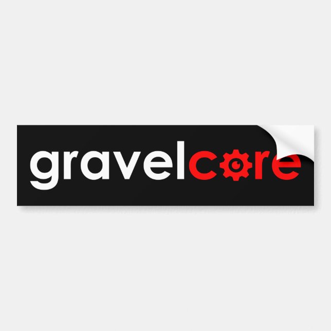 Gravelcore Gravel Cycling Bildekal (Framsidan)