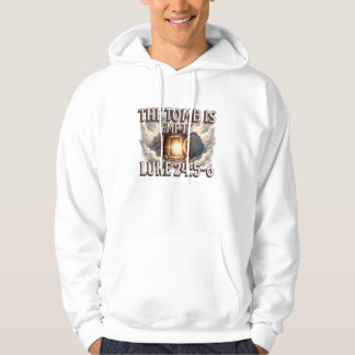 Graven är tom – Uppståndelse Bibelvers design Hoodie