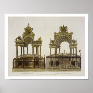 Graven av drottning Elizabeth I och Mary Queen of  Poster