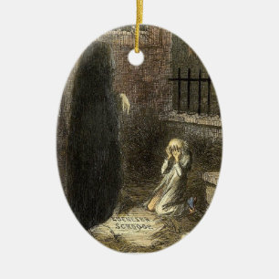 Graven av Scrooge. Julgransprydnad Keramik