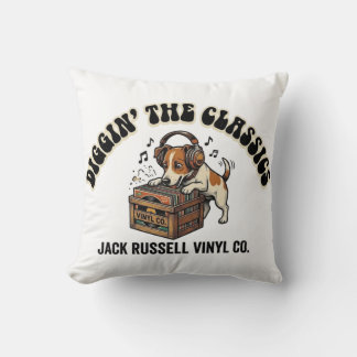 Gräver i klassikerna - Jack Russell Vinyl Co. Kudde