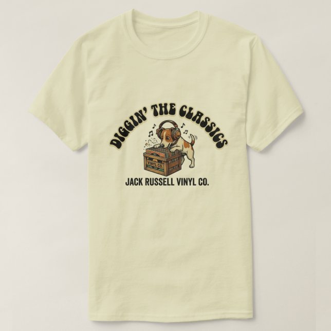 Gräver i klassikerna - Jack Russell Vinyl Co. T Shirt (Design framsida)