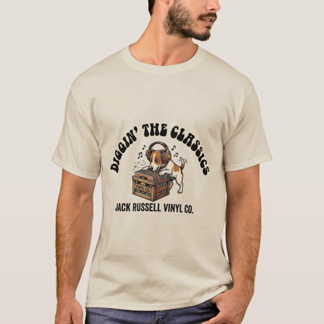Gräver ner klassiker Jack Russell Terrier  T Shirt (Framsida)