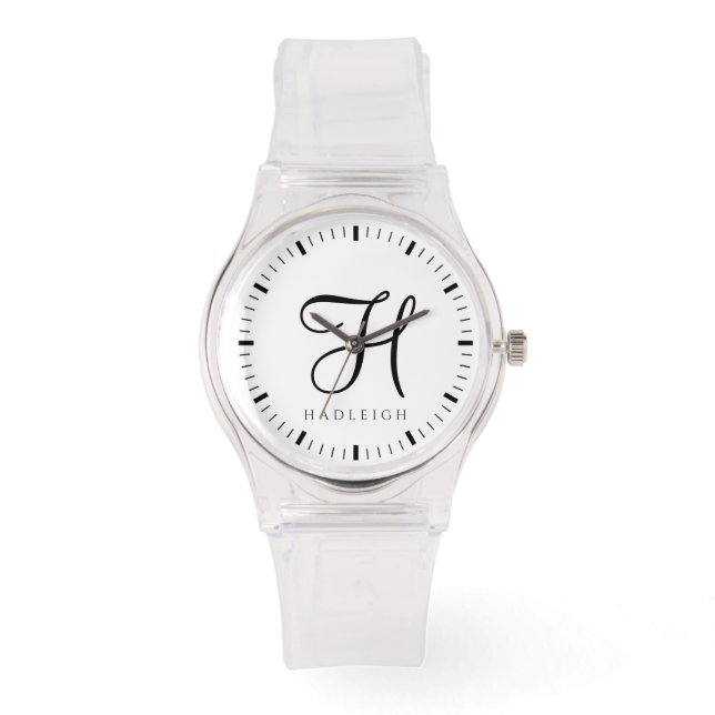 Graverad damklocka armbandsur (Framsida)