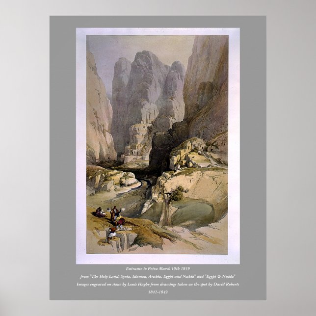 graverad på sten av Louis Haghe Poster (Framsidan)