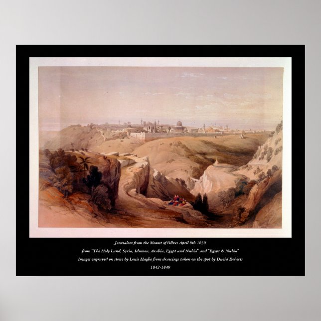 graverad på sten av Louis Haghe Poster (Framsidan)