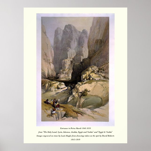 graverad på sten av Louis Haghe Poster (Framsidan)