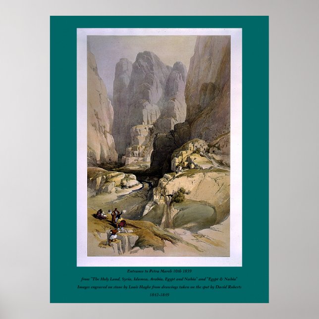 graverad på sten av Louis Haghe Poster (Framsidan)