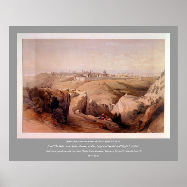 graverad på sten av Louis Haghe Poster (Framsidan)