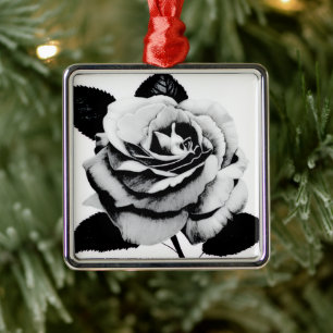 Graverad Ros Ornament