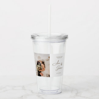 Graverade bröllopsdryckesglas take away mugg